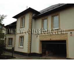 Облицовка фасада известняком и ракушечником