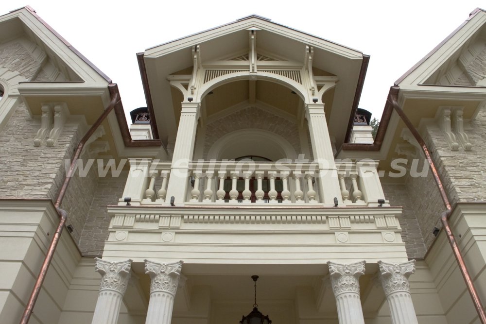 Отделка фасада известняком